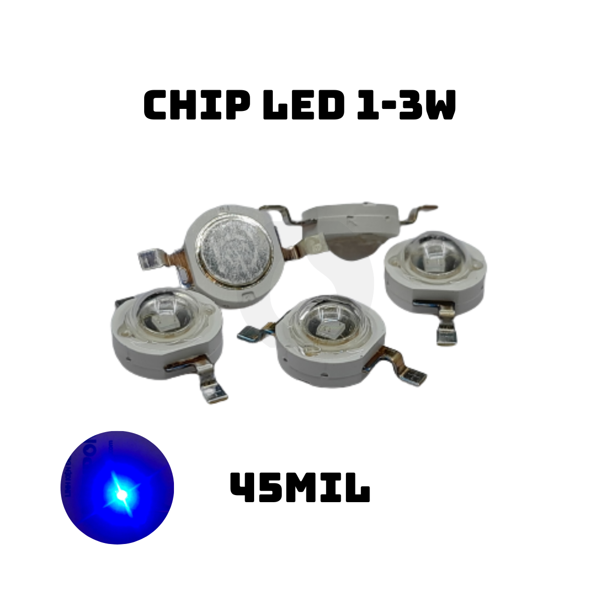 CHIP EPILEDS 1W - 3W - 45MIL - BLUE