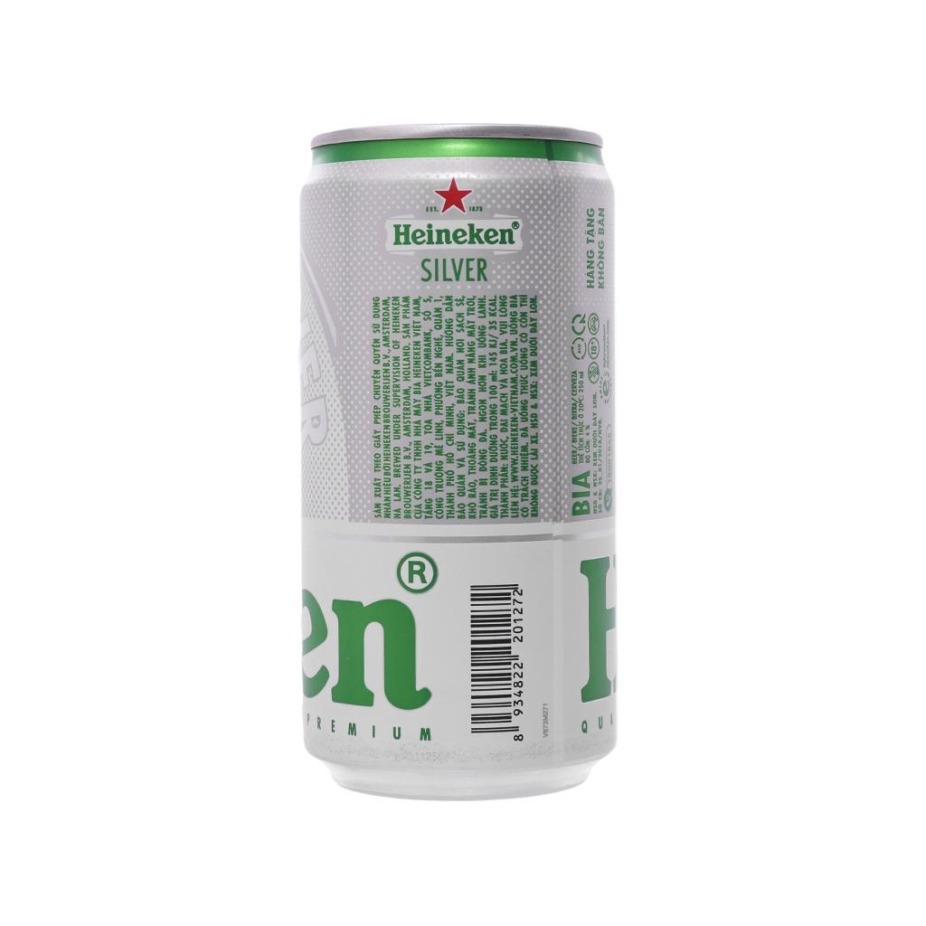 Bia Heineken Silver Lon 250ml - 24 Lon