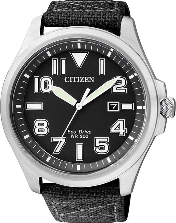 Đồng Hồ Nam Citizen Dây Vải Nato AW1410-24E - Mặt Đen