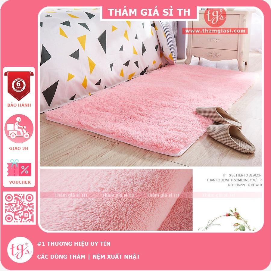 Thảm Lông Xù Màu Hồng Nhạt | 100x160cm | Thảm Trang Trí Phòng Khách - Phòng Ngủ - Thảm Trải Sofa - Thảm Dành Cho Bé