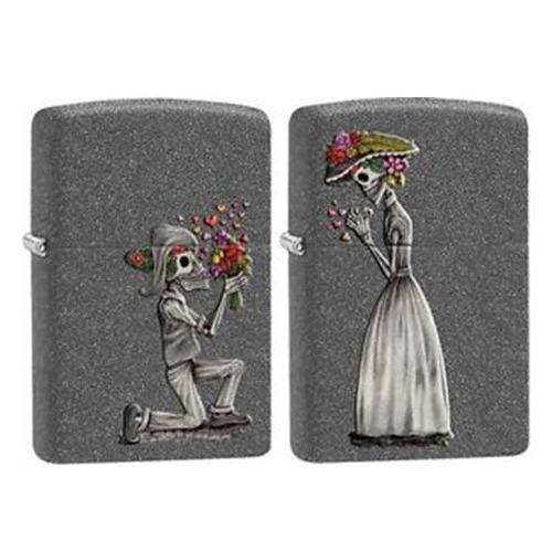 Bật Lửa Zippo 28987 - Bật Lửa Zippo Day Of The Dead Skulls Iron Stone