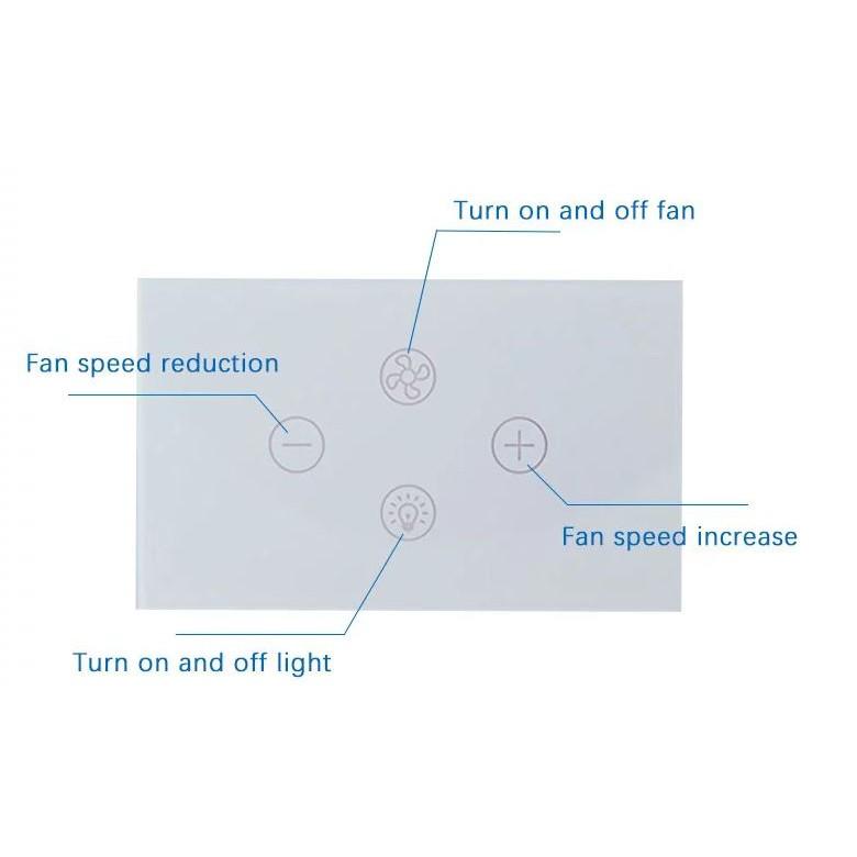 Công tắc thông minh Wifi Tuya Dimmer điều chỉnh tốc độ quạt - Điều chỉnh độ sáng đèn - App smartlife