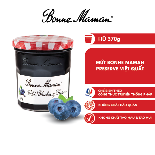 Mứt Bonne Maman Preserve Việt Quất - Hũ 370g