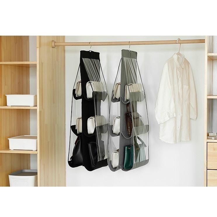 Túi treo giỏ xách 6 ngăn đa năng cao cấp chắn bụi tiện dụng.