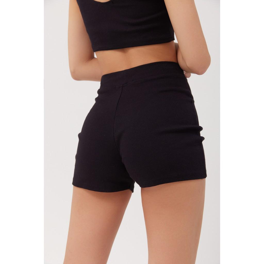 là min - Quần Black Knit Shorts