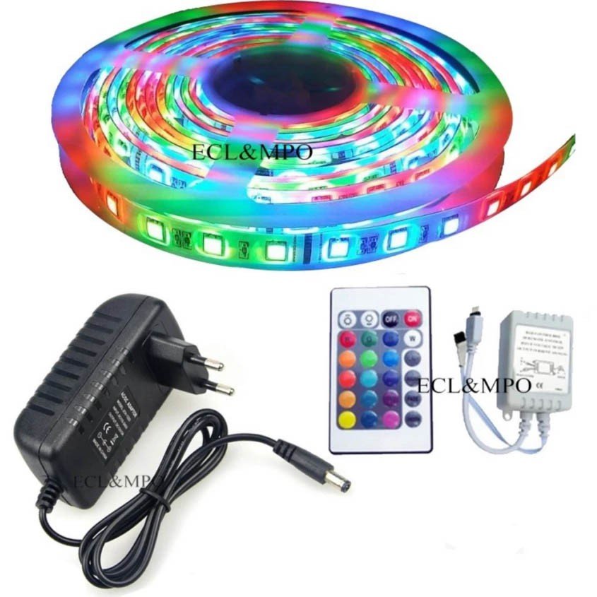 Dây Đèn Led Dây 5m RGB 16 Màu Thay Đổi Kèm Remote Điều Khiển Từ Xa Trang Trí Nhà Cửa / Phong khách Phòng Ngủ