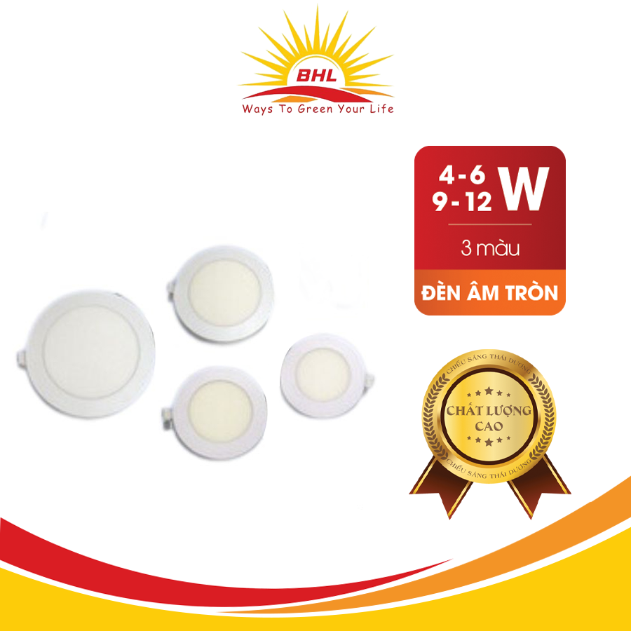 Đèn  Âm Dẹp Tròn 3 Màu 4W - 6W - 9W - 12W