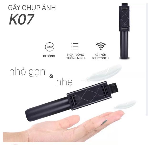 (FREESHIP TOÀN QUỐC) Gậy Chụp Ảnh Tự Sướng Bluetooth Giá Đỡ Điện Thoại 3 Chân Đa Năng – Tripod K07 – Chụp Hình Selfie