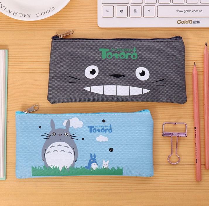 [COMBO 2 chiếc] Túi Vải Đựng Đồ Dùng Học Tập TOTORO - Túi Đựng Bút Viết Siêu Cute