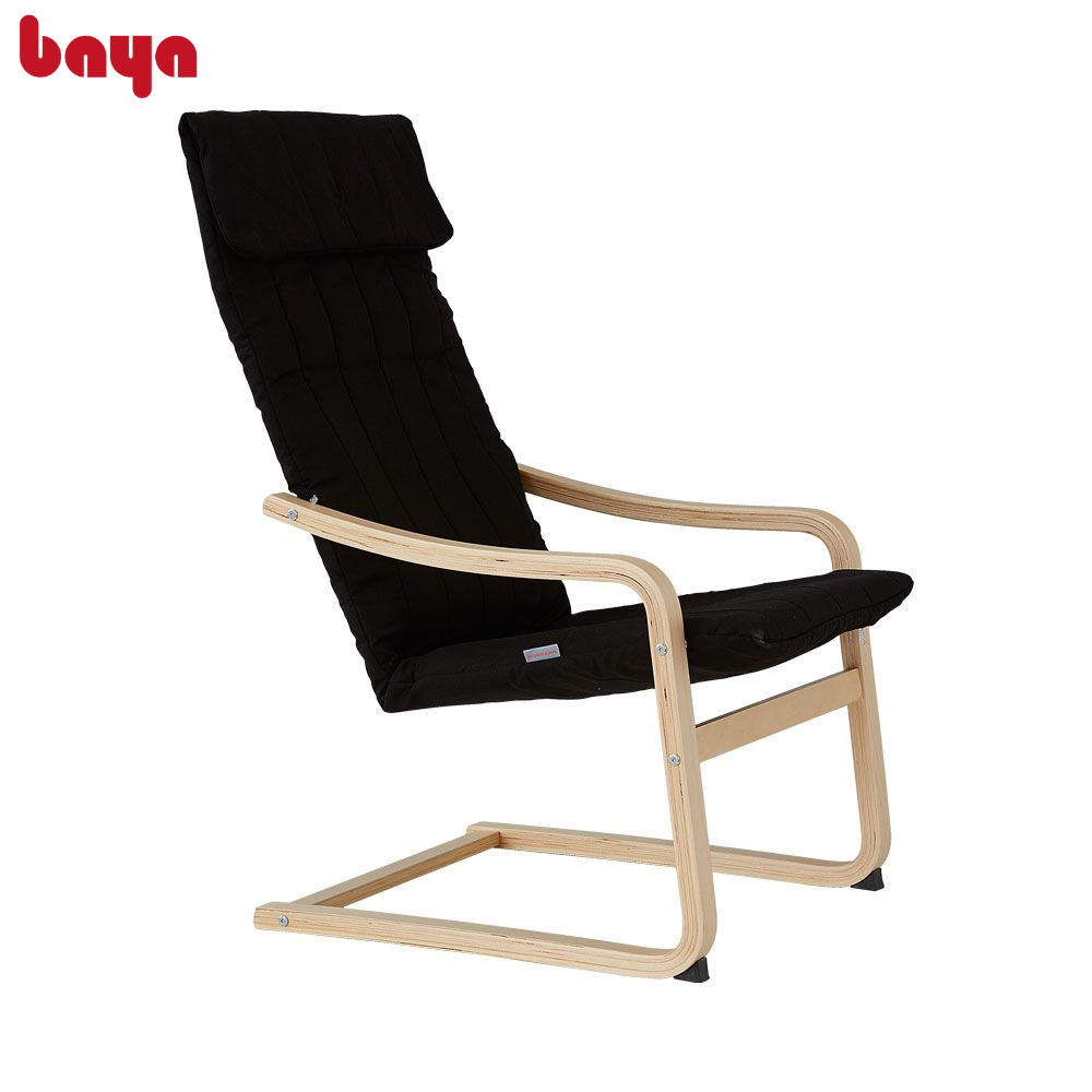 Ghế Bành Phong Cách Bắc Âu BAYA VIKING ALVAR Khung Gỗ Ván Ép Chắc Chắn, Đệm Ngồi Vải Cotton Mềm Mại Êm Ái Và Kiểu Dáng Uốn Cong Đẹp Mắt 1053654