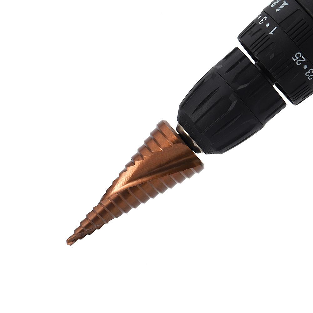 Mũi khoan bước coban 4-12mm, Mũi khoan rãnh thẳng trục lục giác Khoan doa cho lỗ lớn Mũi khoan chùa Cắt phóng to Tấm thép cứng bằng thép không gỉ