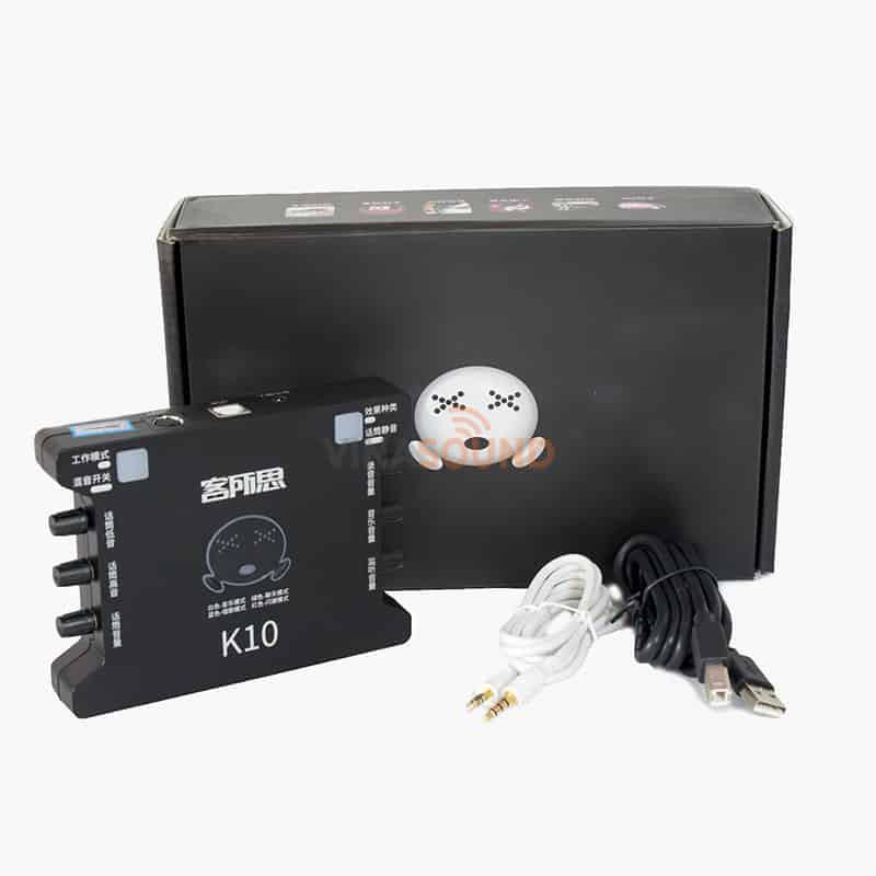 combo Micro Thu Âm Livestream Mic SD 203 Sound card k10