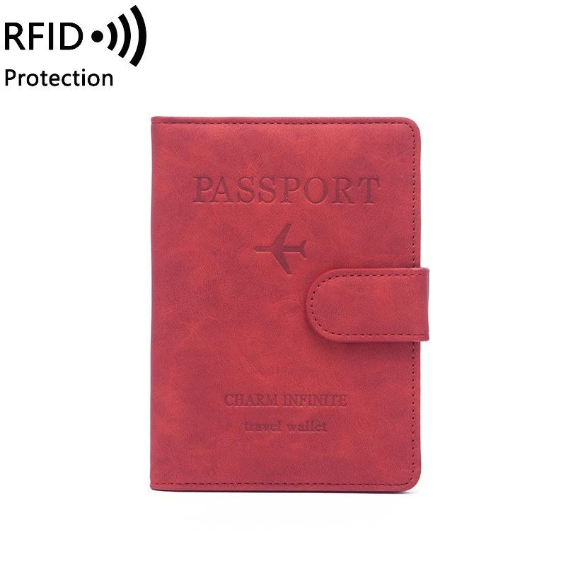 Ví da đựng hộ chiếu, visa đa năng công nghệ RFID chống trộm nhiều ngăn cao cấp có khóa nam châm PP5 - Rockcow