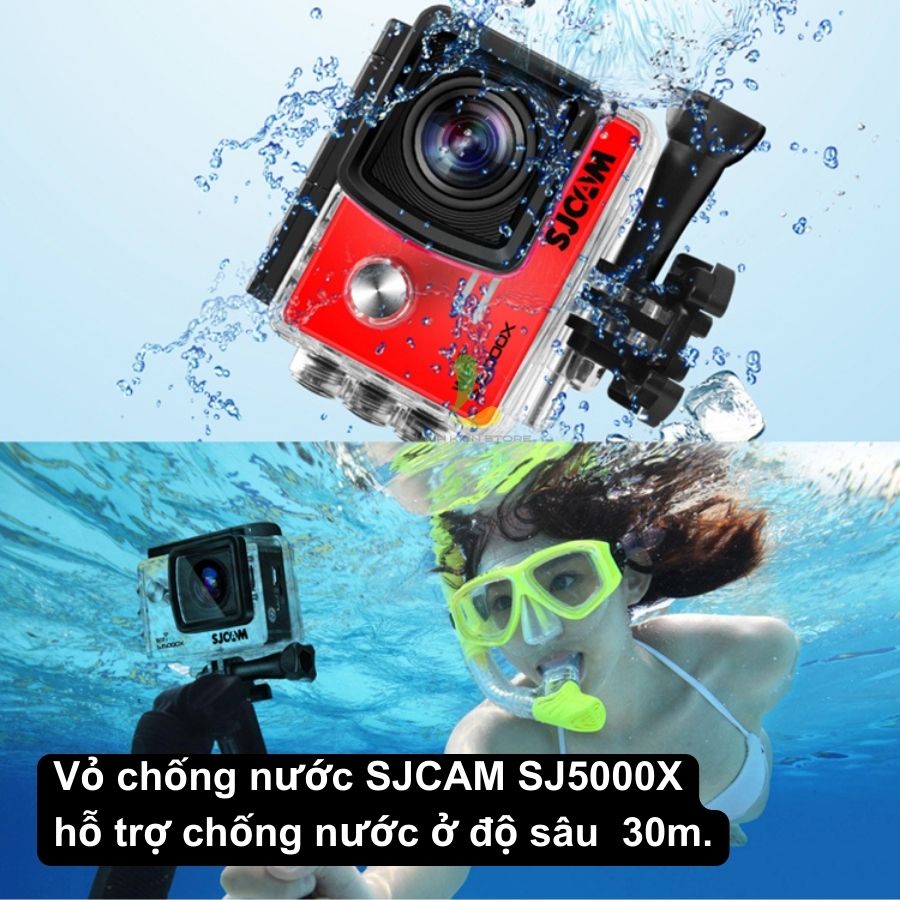 Camera hành trình SJ5000X SJCAM - Actioncam quay video 4k hỗ trợ chống rung GYRO Supersmooth - Hàng chính hãng