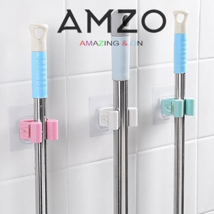 Móc Kẹp Cây Lau Nhà Dán Tường Đa Năng AMZO