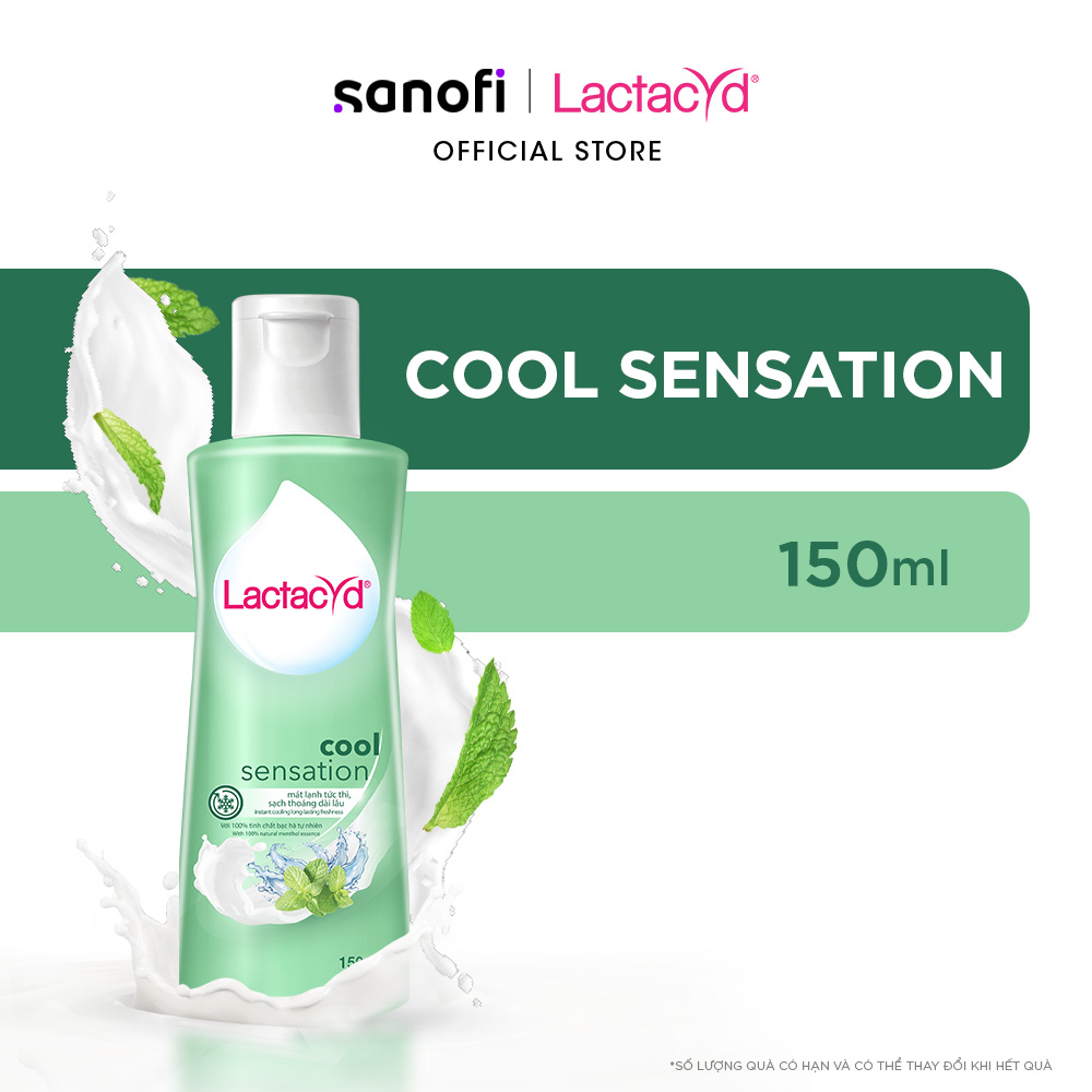 DDVS Phụ Nữ Lactacyd Cool Sensation 150ml Mát Lạnh &amp; Sạch Thoáng Dài Lâu