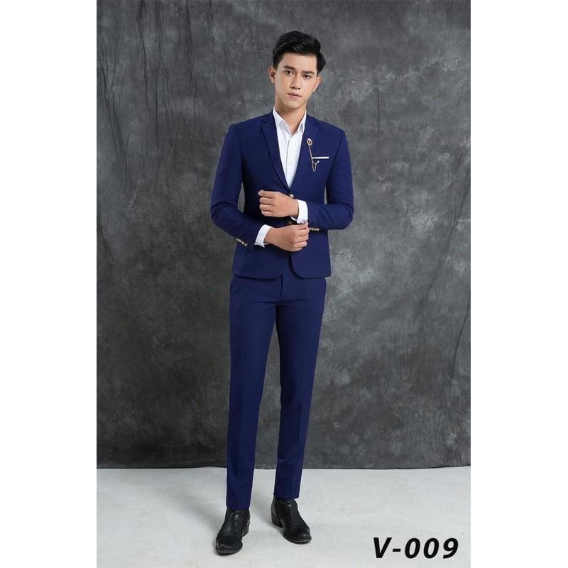 Quần vest màu xanh than