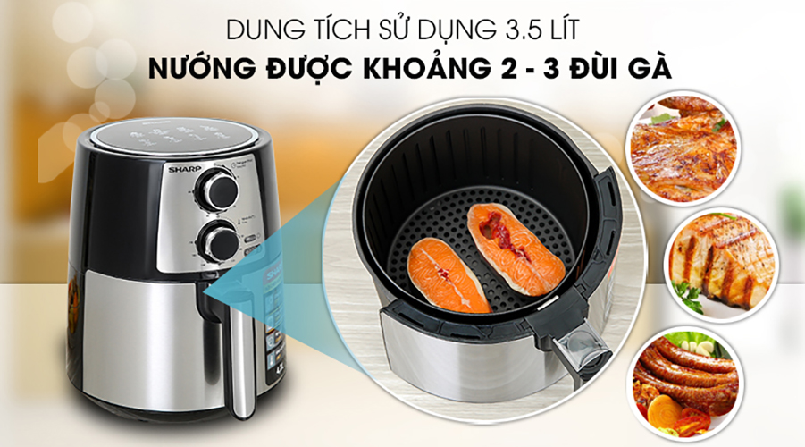 Nồi Chiên Không Dầu Sharp KF-AF42MV-ST – Hàng Chính Hãng