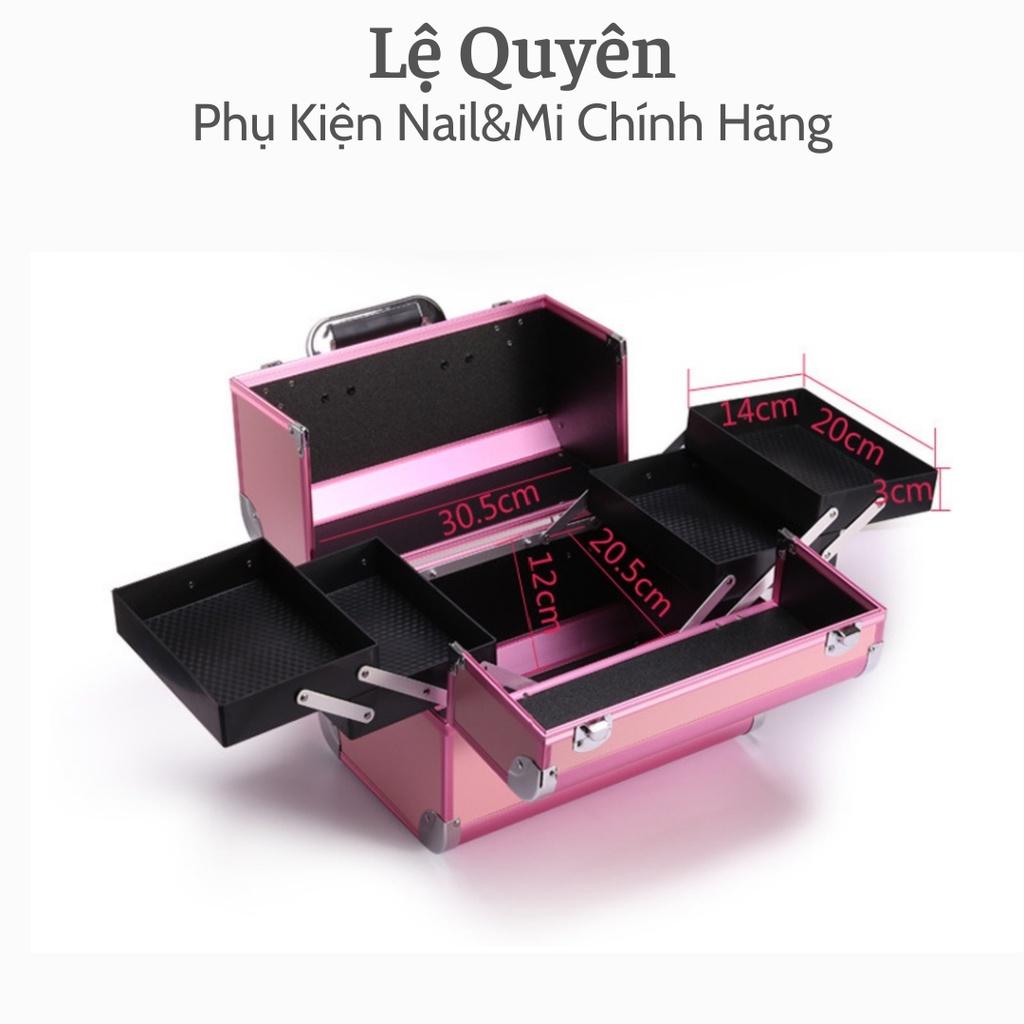 Cốp Đựng Đồ Nail Mi , Cốp Nhôm Đựng Dụng Cụ Trang Điểm Phun Xăm Mỹ Phẩm 2 Tầng-3Tầng