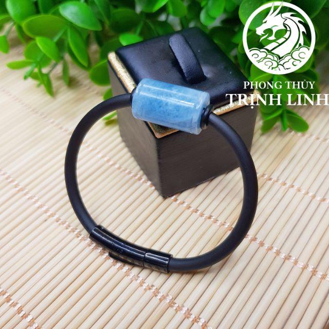 VÒNG TAY LU THỐNG XANH DƯƠNG BIỂN DÂY CAO SU