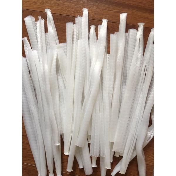 Túi lưới đựng hành tỏi, nông sản, sản phẩm màu trắng size nhỏ