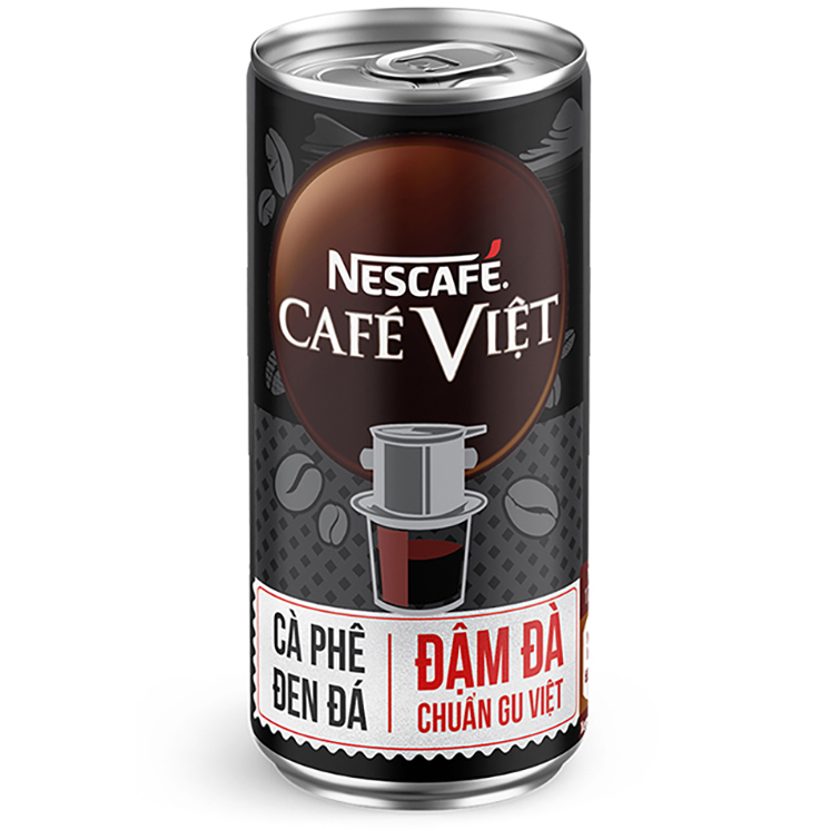 Thùng 24 Lon Cà Phê Đen Uống Liền Nescafé Café Việt (Lon 170ml)