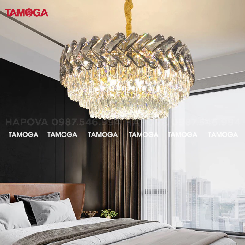 Đèn thả trần trang trí pha lê cao cấp TAMOGA BINXUS 2187 đường kính 800mm+ Kèm bóng led chuyên dụng
