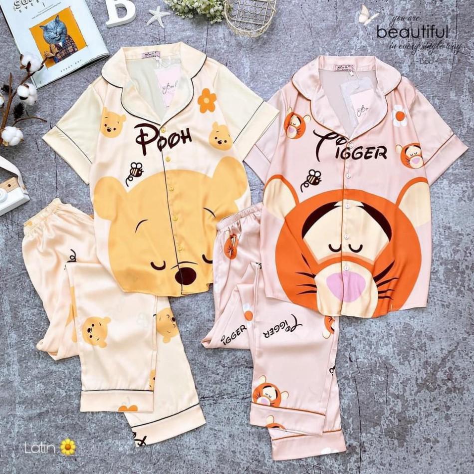 Freeship Đồ Mặc Nhà Pijama Lụa Latin TN Quần Dài Freesize - HÀNG CAO CẤP