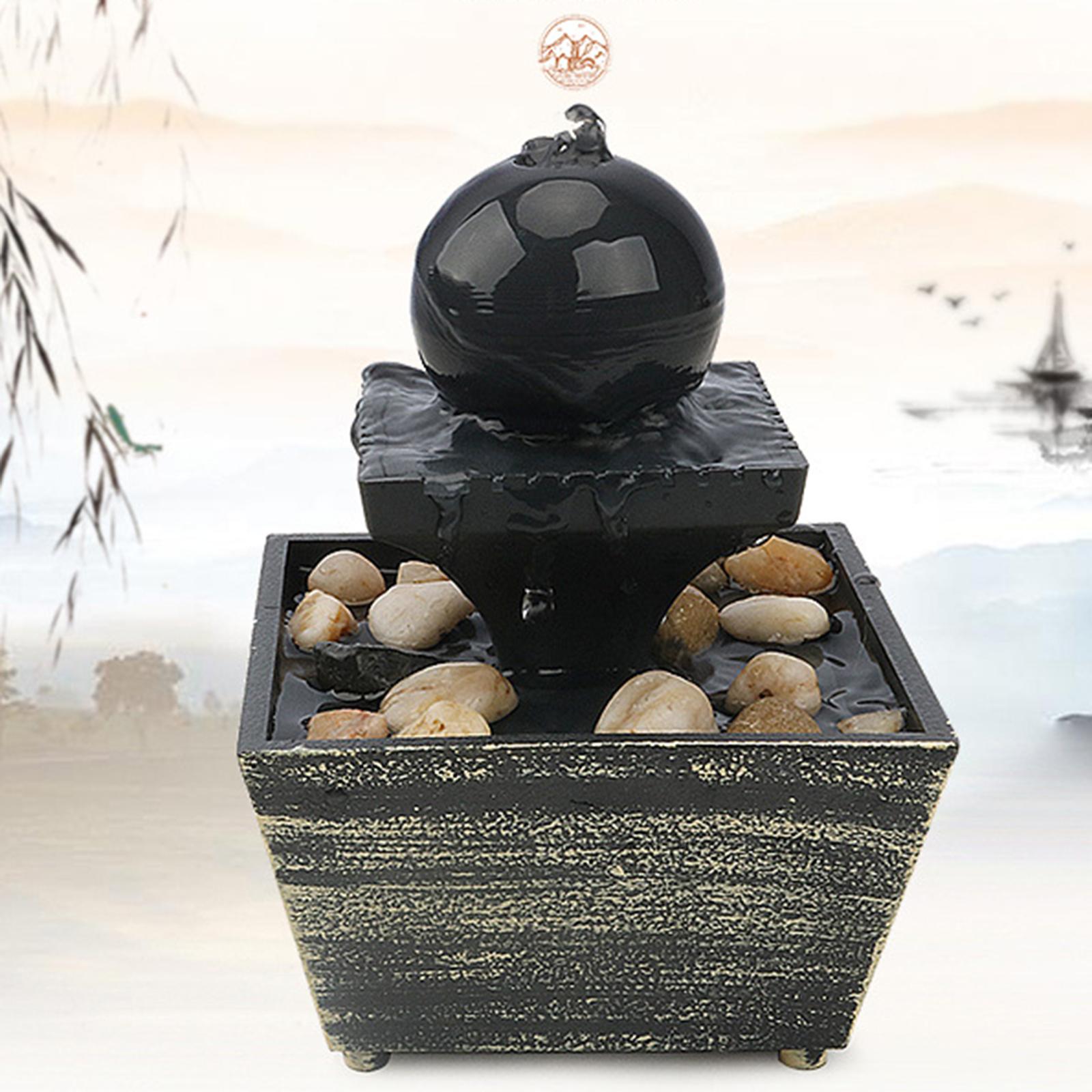 Tabletop Waterfall Fountain Meditation Waterfall Fountain for Home Office