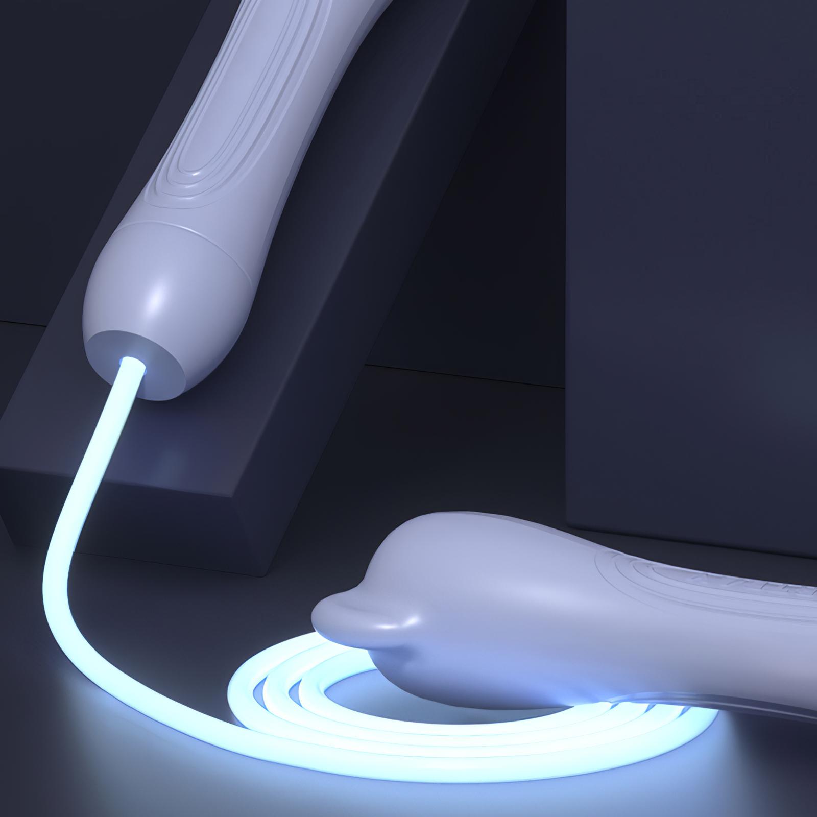 Dạ Quang Bỏ Qua Dây 2.8M Dây Bỏ Qua Ropeless PVC Dây Nhảy Nhảy Roper Cho Trẻ Em Người Lớn Di Động Tập Thể Hình 2021