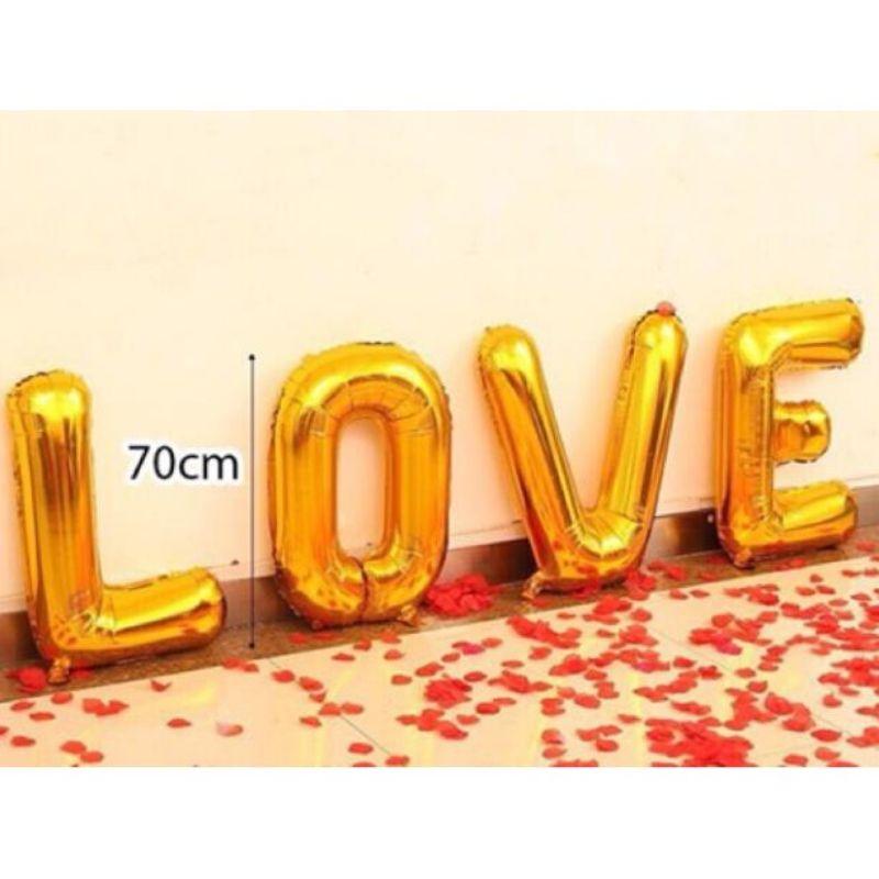 Bóng chữ Love đại 70cm trang trí phòng cưới