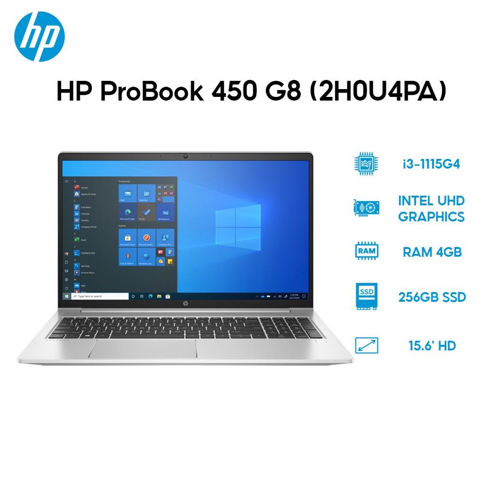 Laptop HP ProBook 450 G8 (2H0U4PA)i3-1115G4 | 4GB | 256GB | Intel UHD Graphics | 15.6' HD | Win 10 Hàng Chính Hãng