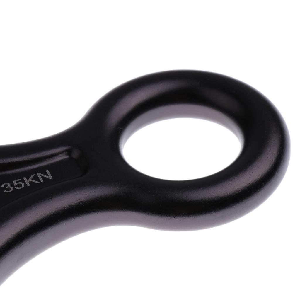28KN Aluminum Screw Locking Carabiner + Aluminum Alloy Figure 8 Descender Climbing Hardware