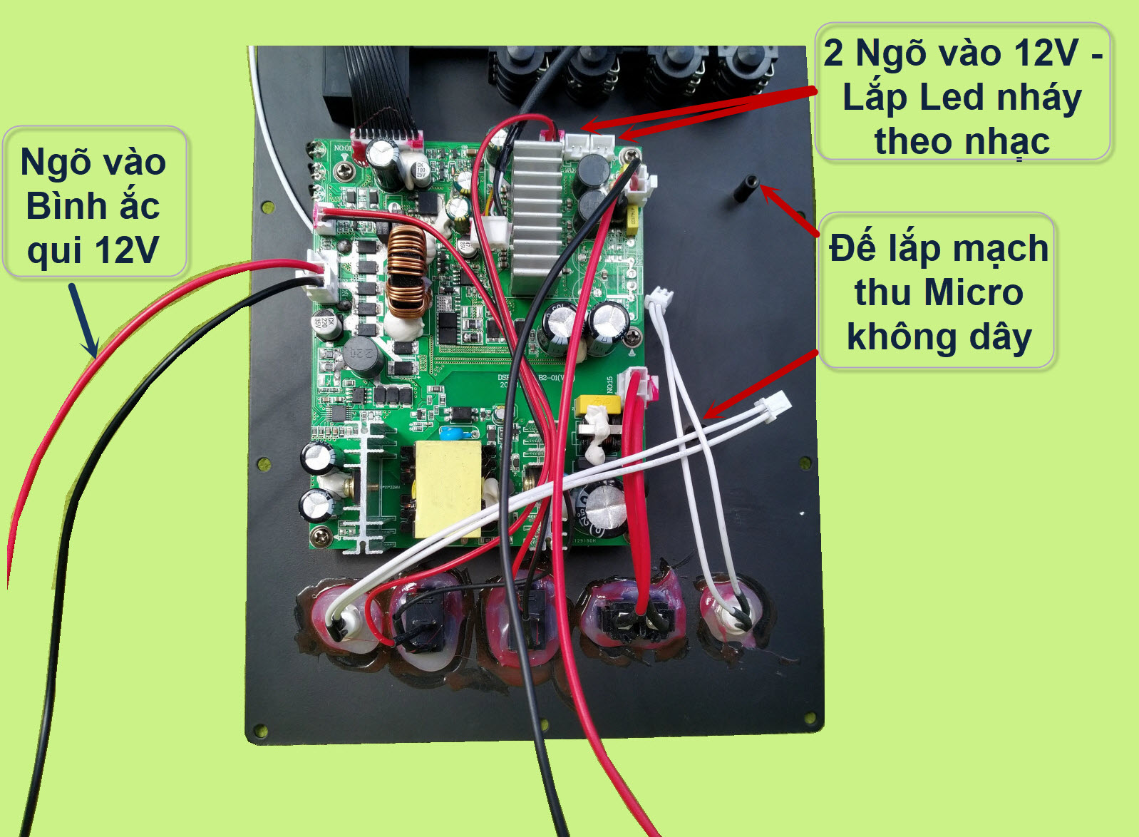 Mạch loa kéo Reverb IC TPA3116D2 80W 8 ôm – 150W 4 ôm cho loa kéo 4 tấc đơn hoặc 3 tấc đôi