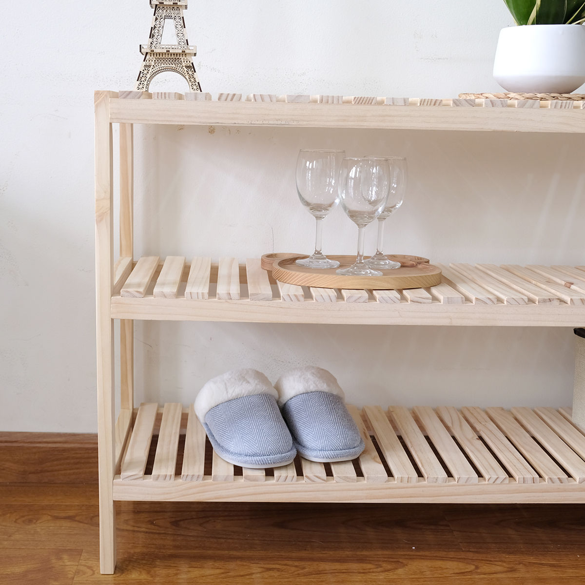 Kệ Đa Năng BEYOURs Bench 3FL Bằng Gỗ Kệ Sách Đựng Đồ Nội Thất Kiểu Hàn Lắp Ráp Phòng Khách, Phòng Ngủ - Gỗ Tự Nhiên