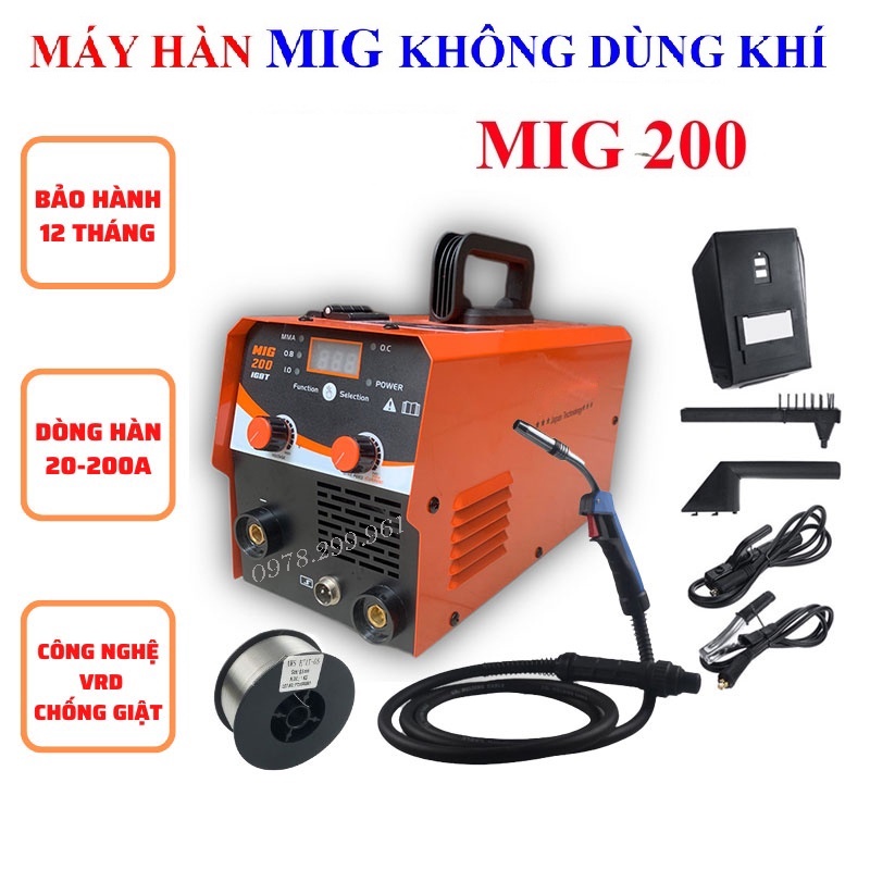 Máy Hàn MIG JASIC 200A Không Dùng Khí-Máy Hàn Điện Tử Đa Chức Năng-Tặng Kèm Cuộn Dây Hàn-Hàng Chuyên Dụng