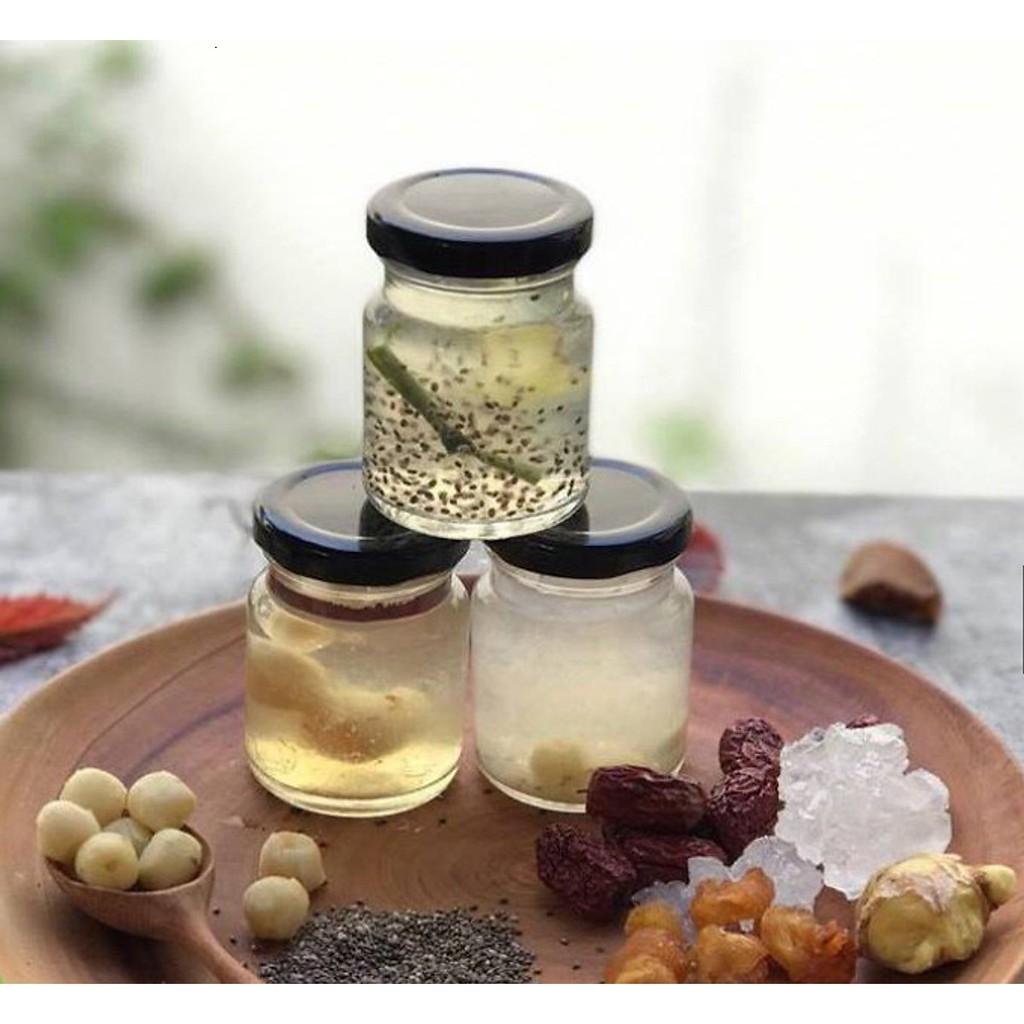 Hũ thủy tinh đựng nước yến sào nắp thiêc cực dầy cực bền cực an toàn