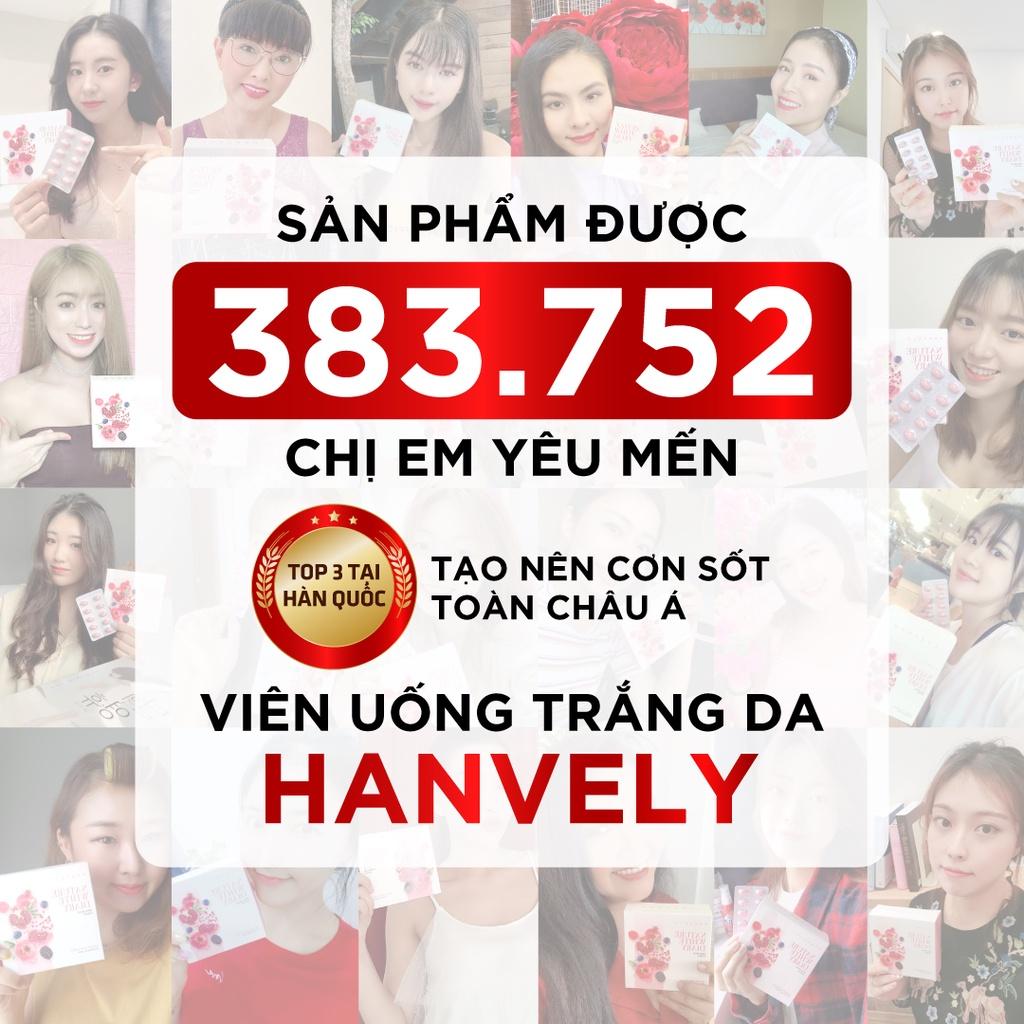 Hộp viên uống trắng da, giảm nám Hanvely Nature White Dairy