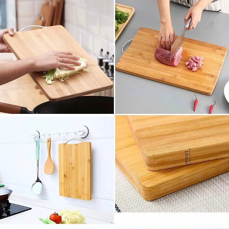 Thớt gỗ trúc cao cấp kích thước 32x22x1,8cm gọn nhẹ, sạch sẽ, tiện dụng