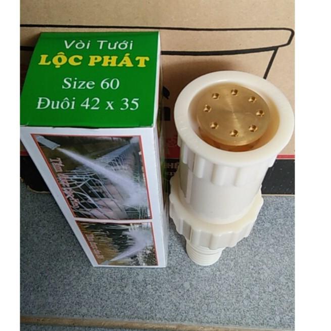 Đầu Vòi tưới Béc tưới cây gắn ống 21 đến 42 nhụy đồng điều chỉnh xa gần Tưới cây, xịt chuồng trại, vệ sinh vật nuôi