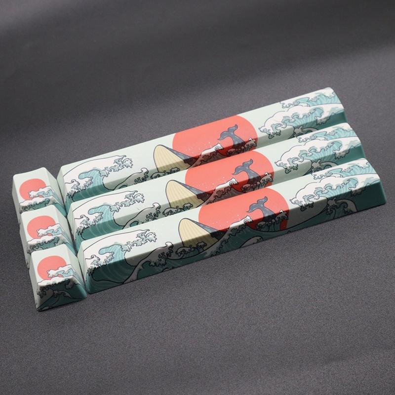 Set 2 Nút Bàn Phím Cơ DIY Bằng Nhựa PBT In Họa Tiết Không Gian San Hô