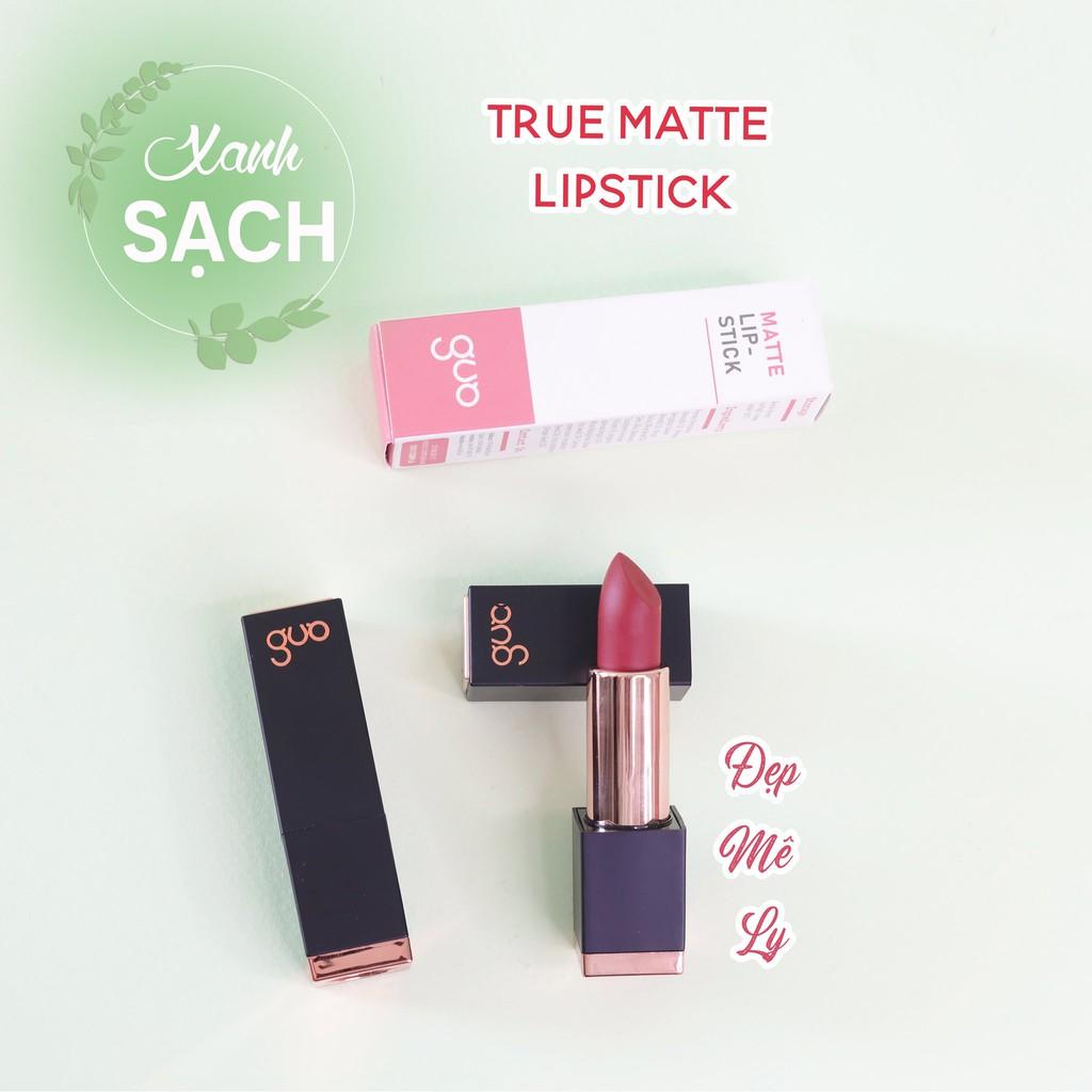 Son Sáp Lì màu Đỏ R ư ợ u GUO - True Matte Lipstick GUO 5gr