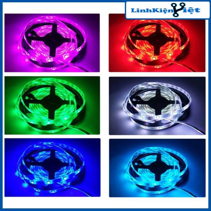 Bộ led dây đổi màu có điều khiển RGB 5050 kèm nguồn