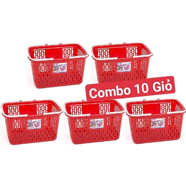 Combo 10 giỏ / làn siêu thị không nắp