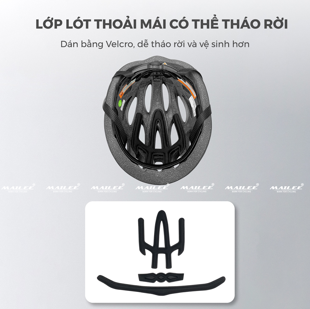 Mũ Bảo Hiểm Đạp Xe CYCLAMI HX-06K PRO với Kính Gió Từ Tính Nhựa ABS/PC cao cấp, lót EPS chống va đập, kính gió từ tính - Mai Lee