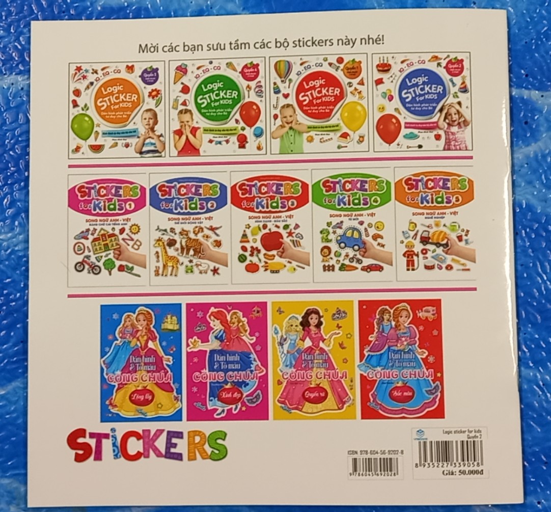 Logic Sticker for kids - dán hình phát triển tư duy cho bé - quyển 4