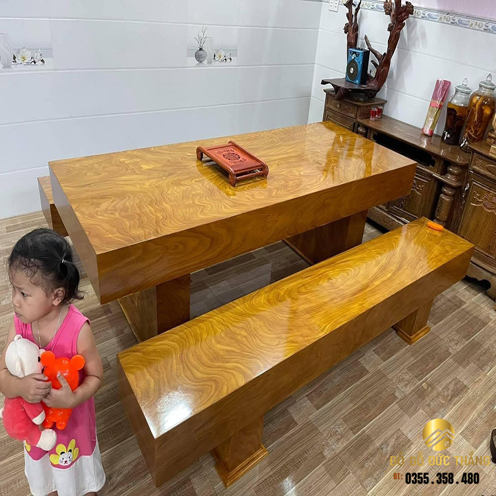 Bàn ghế k3 gỗ cẩm vàng nam phi
