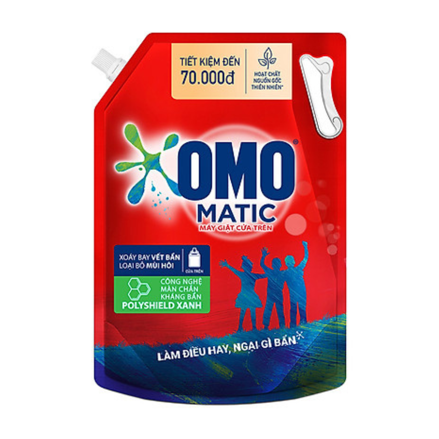 TúI Nước Giặt Omo Matic Cho Máy Giặt Cửa Trên Xoáy Bay Vết Bẩn Sạch Bẩn Khử Mùi Toàn Diện 3.9Kg
