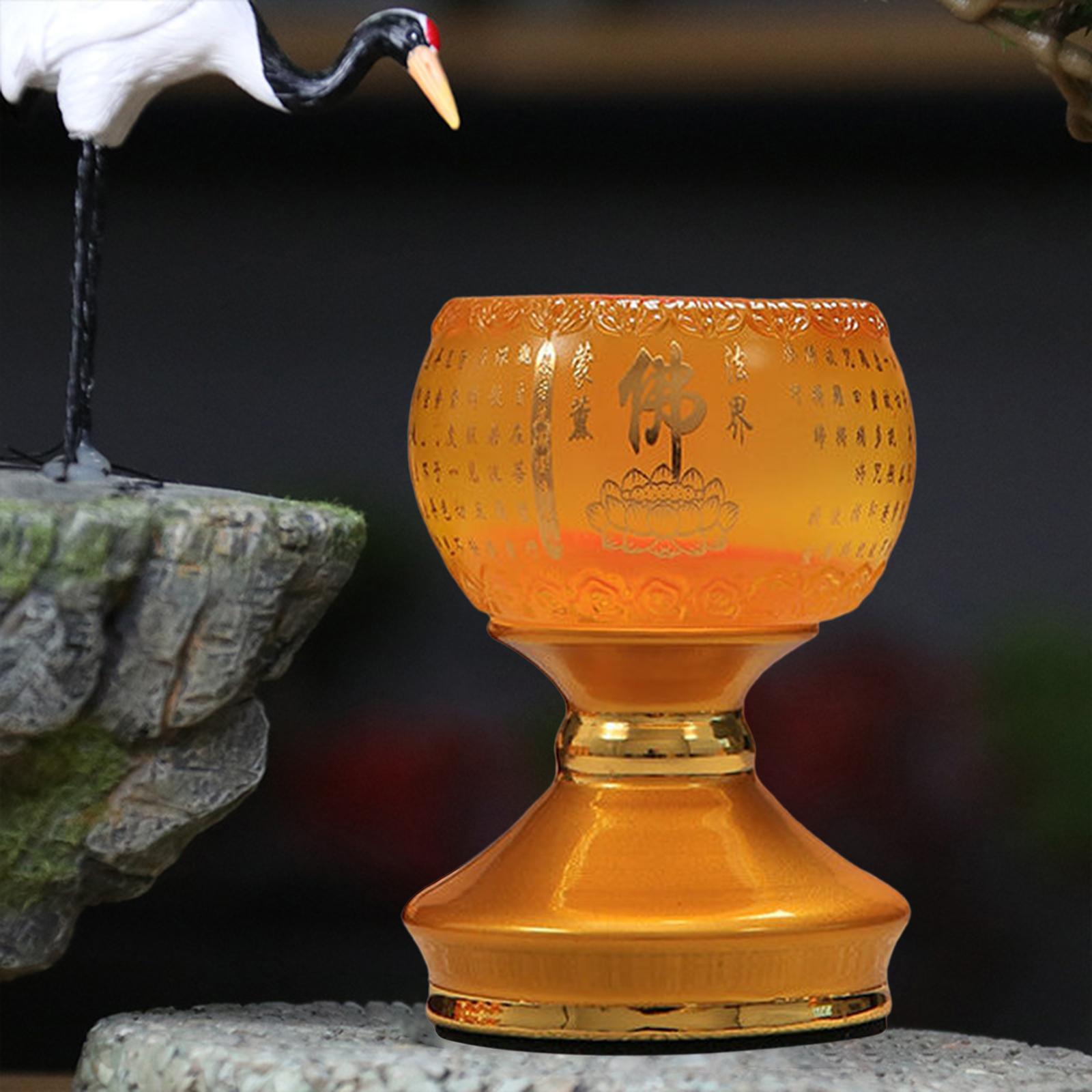Ghee Lamp Holder Candle Holder Tibetan Buddhist for Desktop Home Living Room