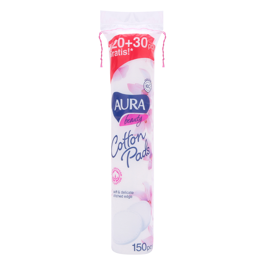 Bông Tẩy Trang Aura Beauty 150 Miếng